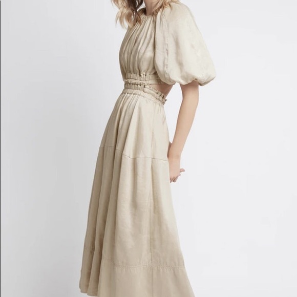 Aje Dresses & Skirts - AJE Euphoria Cut Out Dress Stone • Size 8 • RRP $625